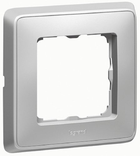 Рамка горизонтальная Legrand Cariva 1-м. алюминий картинка